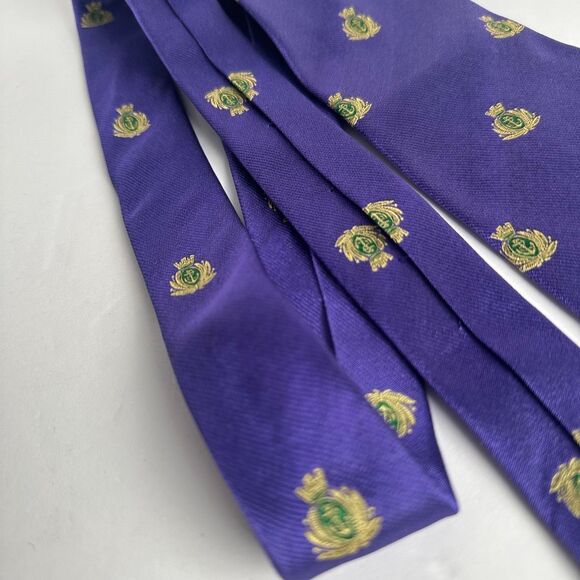 Polo Ralph Lauren 100% Silk Neck Tie Made in USA Purple - Picture 11 of 12